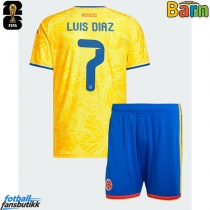 Colombia Luis Diaz #7 Hjemmedraktsett Barn VM 2026 Kortermet (+ Korte bukser)